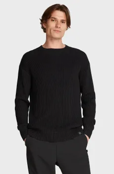 Мужской темно-синий джемпер RELAXED LINEAR Синий L Calvin Klein Jeans J30J326888