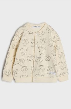 Худі з візерунком - кремовий