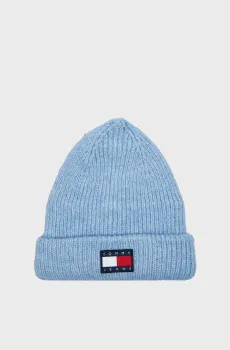 Женская голубая шапка TJW SOFT READY BEANIE Голубой ONESIZE Tommy Jeans AW0AW15464