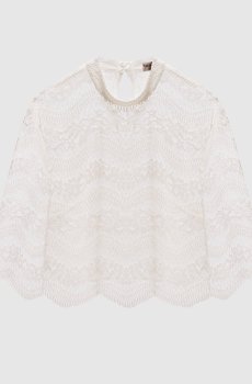 Топ цвета айвори из кружева