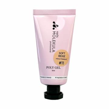Полигель для ногтей Nails Molekula Professional Poly Gel 11 Soft Beige, 30 мл Полигель для ногтей Nails Molekula Professional Poly Gel 11 Soft Beige, 30 мл
