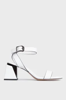 Женские белые кожаные босоножки Gwendolyn Белый 39 PRPY PRSLT5046W