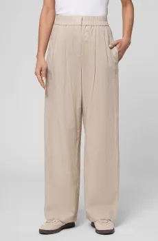 Женские бежевые льняные брюки Бежевый XS PRPY PWCPANN0062
