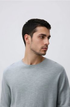 Reserved - Бавовняний джемпер - світло-сірий - 634HD-09X