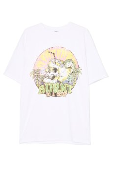 Cropp - Біла футболка з принтом - білий