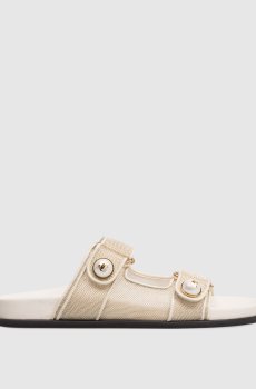 Шлепанцы цвета айвори Fayence