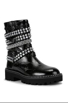 Кожаные полусапожки Kurt Geiger London Multi Strap Flat Boot
