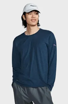 Мужской темно-синий лонгслив STOPWATCH Синий XL Saucony SAM800379-NVH