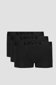 Мужские черные боксеры (3 шт) Черный XL Levi’s® 905042001;001
