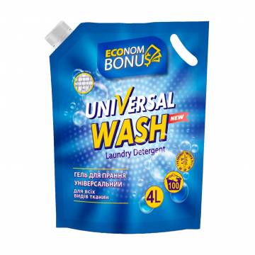 Гель для стирки Bonus Econom универсальный, 100 стирок, 4 л (дойпак)