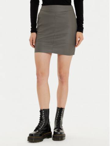 ONLY Спідниця зі штучної шкіри Base 15164809 Сірий Slim Fit ONLY Спідниця зі штучної шкіри Base 15164809 Сірий Slim Fit
