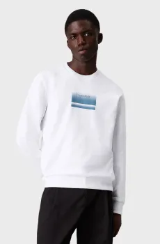 Мужской белый свитшот GRADIENT LOGO SWEATSHIRT Белый L Calvin Klein K10K113769