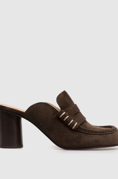 Коричневые замшевые мюли Loafer