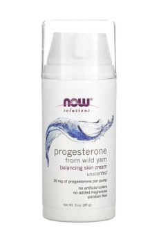 Балансирующий крем для кожи NOW foods Progesterone с прогестероном, без запаха, 85 г