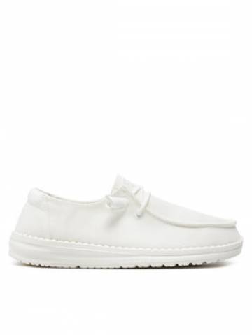 Hey Dude Туфлі Wendy Slub Canvas 40063-100 Білий Hey Dude Туфлі Wendy Slub Canvas 40063-100 Білий