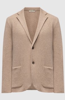 Бежевый кардиган из кашемира