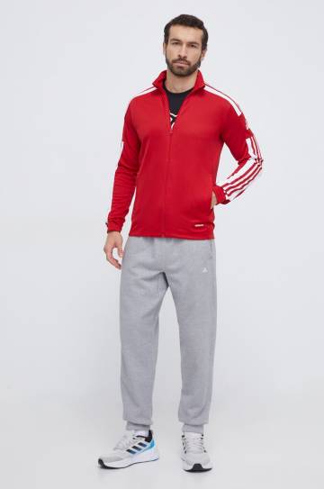 Кофта для тренинга adidas Performance цвет красный с аппликацией Кофта для тренинга adidas Performance цвет красный с аппликацией