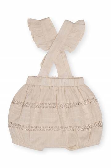 Детские хлопковые шорты Thats mine цвет бежевый однотонные