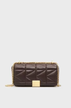 Женская темно-коричневая кожаная сумка kuilt Коричневый ONESIZE Karl Lagerfeld A1W30435