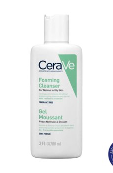 Интенсивно очищающий гель для лица и тела CeraVe Foaming Facial Cleanser для нормальной и жирной кожи, 88 мл