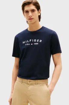 Мужская темно-синяя футболка FATHERS DAY Синий L Tommy Hilfiger MW0MW39356