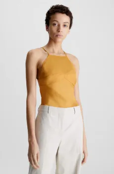 Женский горчичный топ Желтый 34 Calvin Klein K20K205229
