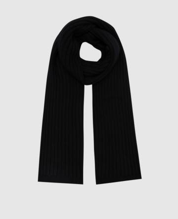 Черный шарф из кашемира
