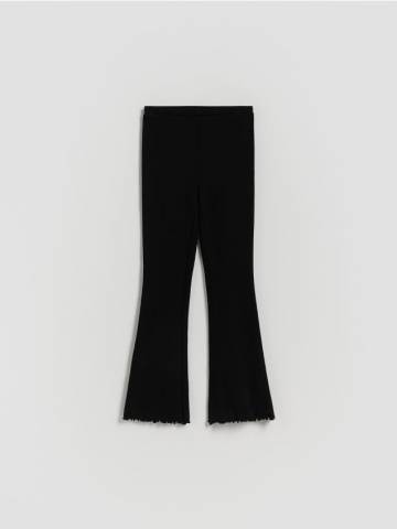 Reserved - Легінси з трикотажу в рубчик - чорний - 957FF-99X