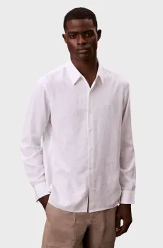 Мужская белая льняная рубашка CLASSIC Белый XL Calvin Klein LV04LE125G