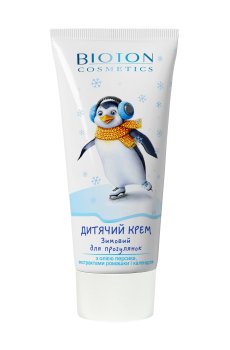 Детский зимний крем для гуляний Bioton Cosmetics с олией персика, экстрактом ромашки и календулы, 75 мл