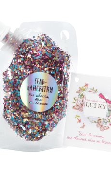 Гель-блестки для лица, тела и волос Lukky Разноцветный мир, 40 мл