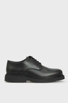 Мужские черные кожаные дерби DERBY LTH Черный 44 Calvin Klein HM0HM01574