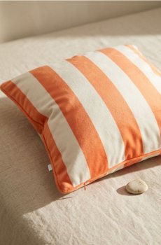 Наволочка в смужку - помаранчевий