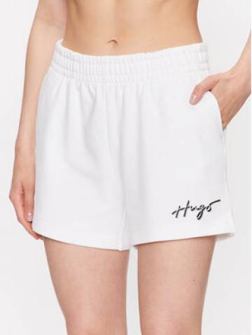 Hugo Шорти з тканини Nashari 50486319 Білий Regular Fit Hugo Шорти з тканини Nashari 50486319 Білий Regular Fit