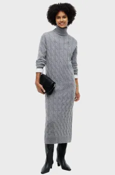 Женское серое шерстяное платье SOFT Серый S Tommy Hilfiger WW0WW46429