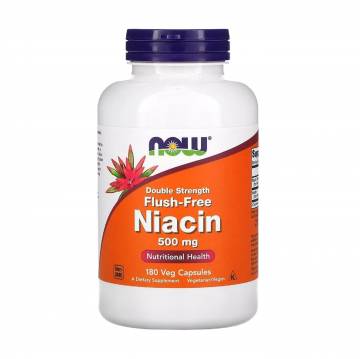 Ниацин NOW foods No-Flush Niacin 500 мг, 180 капсул Ниацин NOW foods No-Flush Niacin 500 мг, 180 капсул
