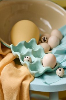 Великодня таця для сервірування яєць у формі лотка - блідо-зелений