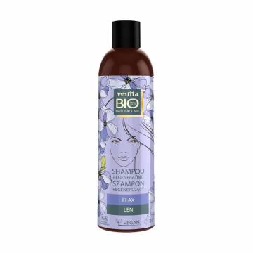 Восстанавливающий биошампунь для волос Venita Bio Natural Care Flax Regenerating Shampoo с экстрактом семян льна, 300 мл Восстанавливающий биошампунь для волос Venita Bio Natural Care Flax Regenerating Shampoo с экстрактом семян льна, 300 мл