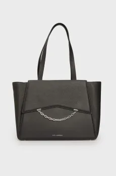 Женская черная кожаная сумка Черный ONESIZE Karl Lagerfeld 246W3001