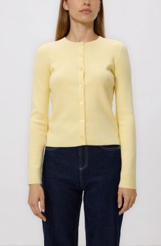 Reserved - Кардиган з додаванням модалу - світло-жовтий - 988JH-10X