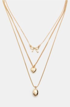 Намисто з підвіскою 3 pack - золотий