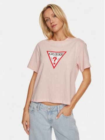 Guess Jeans Футболка W4YI73 K8HM0 Рожевий Regular Fit Guess Jeans Футболка W4YI73 K8HM0 Рожевий Regular Fit