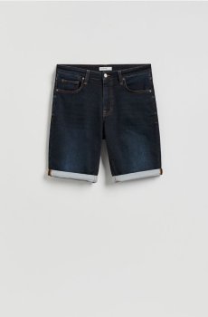 Reserved - Джинсові шорти slim - темно-синій - YV420-59J
