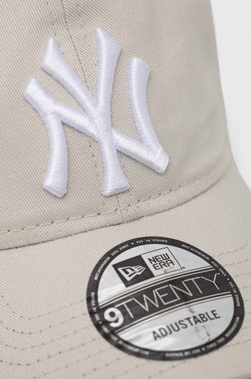 Хлопковая кепка New Era цвет серый узор NEW YORK YANKEES Хлопковая кепка New Era цвет серый узор NEW YORK YANKEES