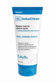 Крем-паста для волос ihealth SeboClean Real Derma-Paste против перхоти, с салициловой кислотой, 75 мл