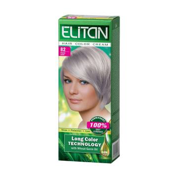 Стойкая крем-краска для волос Elitan Hair Color Cream 82 Перламутрово-пепельный, 115 мл