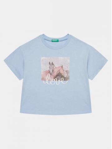 United Colors Of Benetton Футболка 3I1XC10HS Голубий Regular Fit United Colors Of Benetton Футболка 3I1XC10HS Голубий Regular Fit