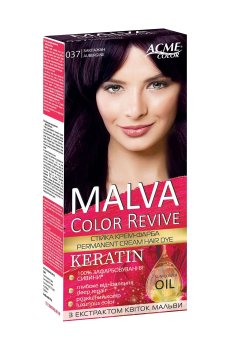 Стойкая крем-краска для волос Malva Color Revive 037 Баклажан, 105 мл