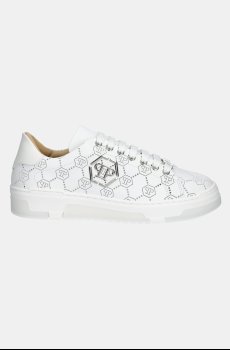 Кожаные кроссовки Philipp Plein Lo-Top Monogram