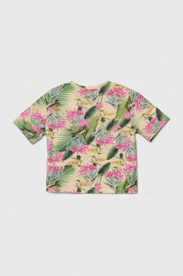 Детская футболка Guess цвет зелёный